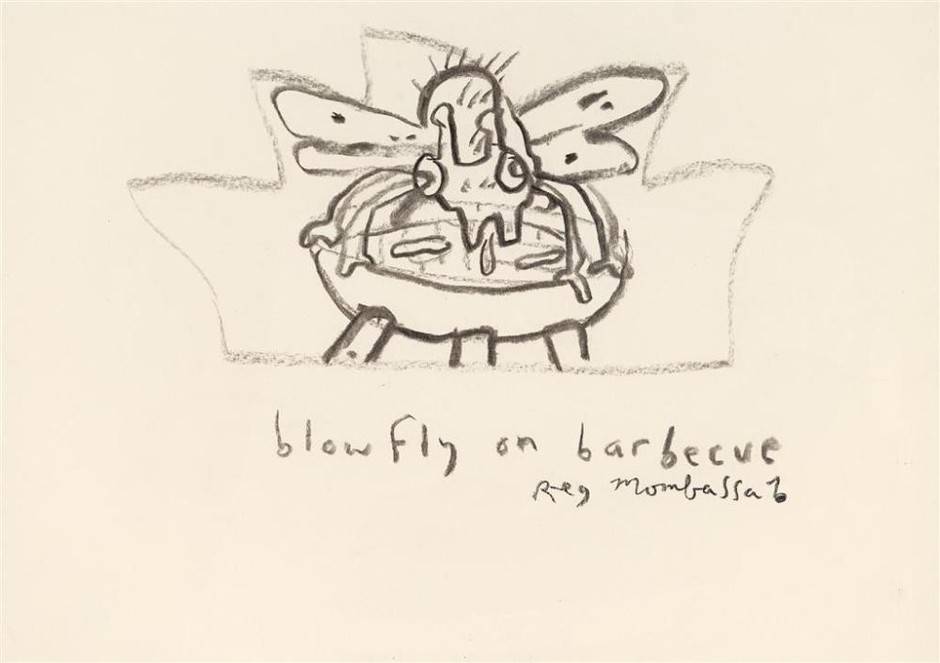 Blow Fly on the  Barbecue Charcoal
