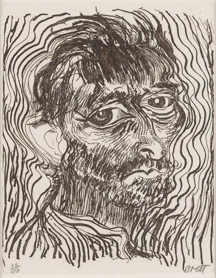 Self Portrait, One of a Dozen Glimpses 1983: Another Way of Looking at Vincent Van Gogh 1888-1889  (from a suite of 3 euthings)