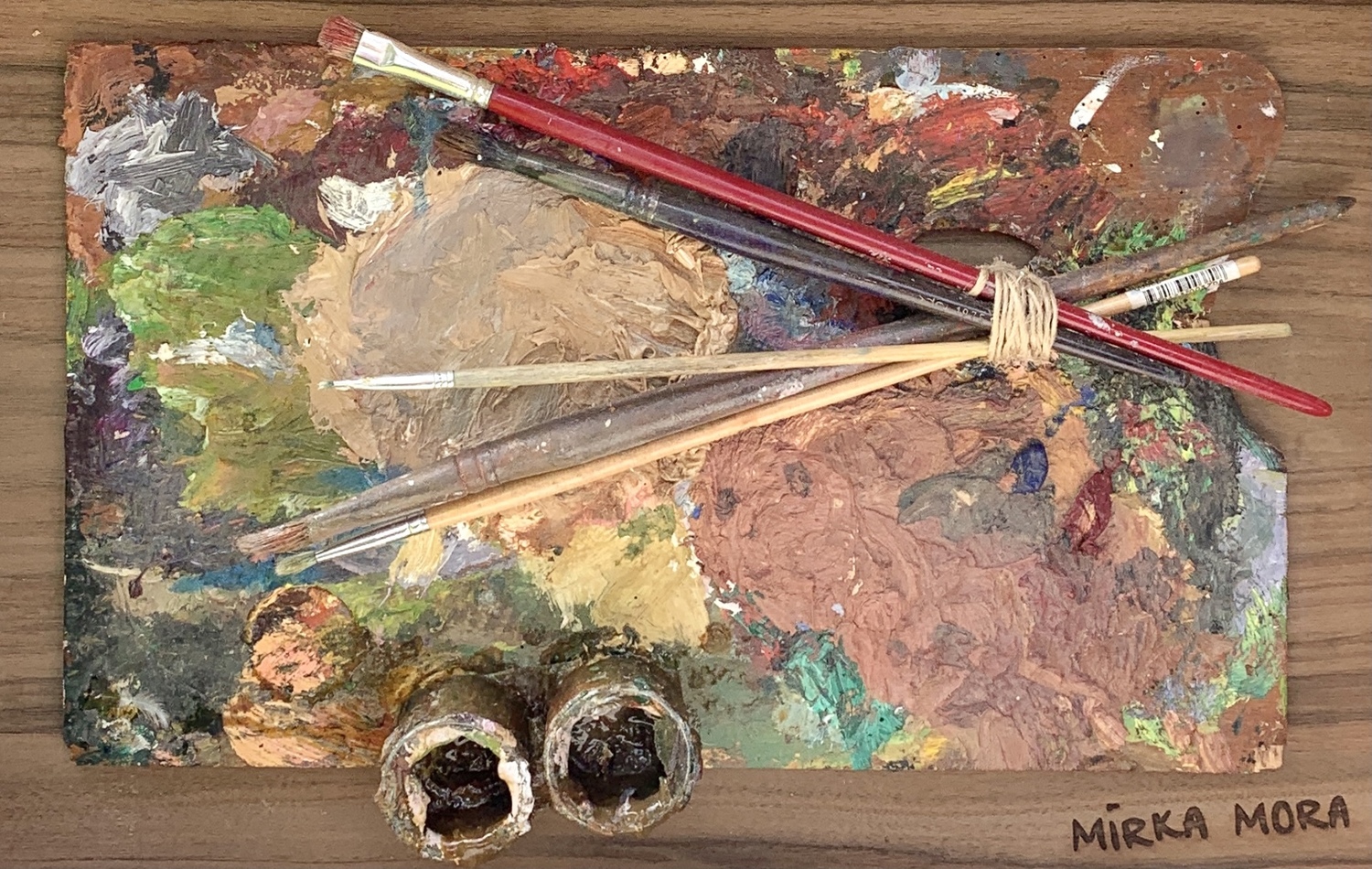 Artist Palette With Brushes