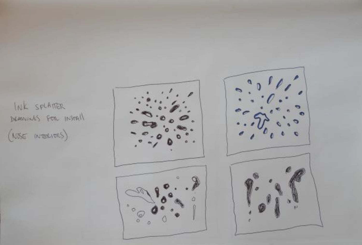 Ink Splatter Drawings