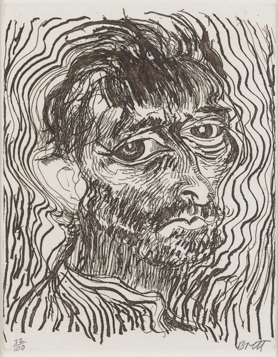 Self Portrait, One of a Dozen Glimpses 1983: Another Way of Looking at Vincent Van Gogh 1888-1889  (from a suite of 3 euthings)