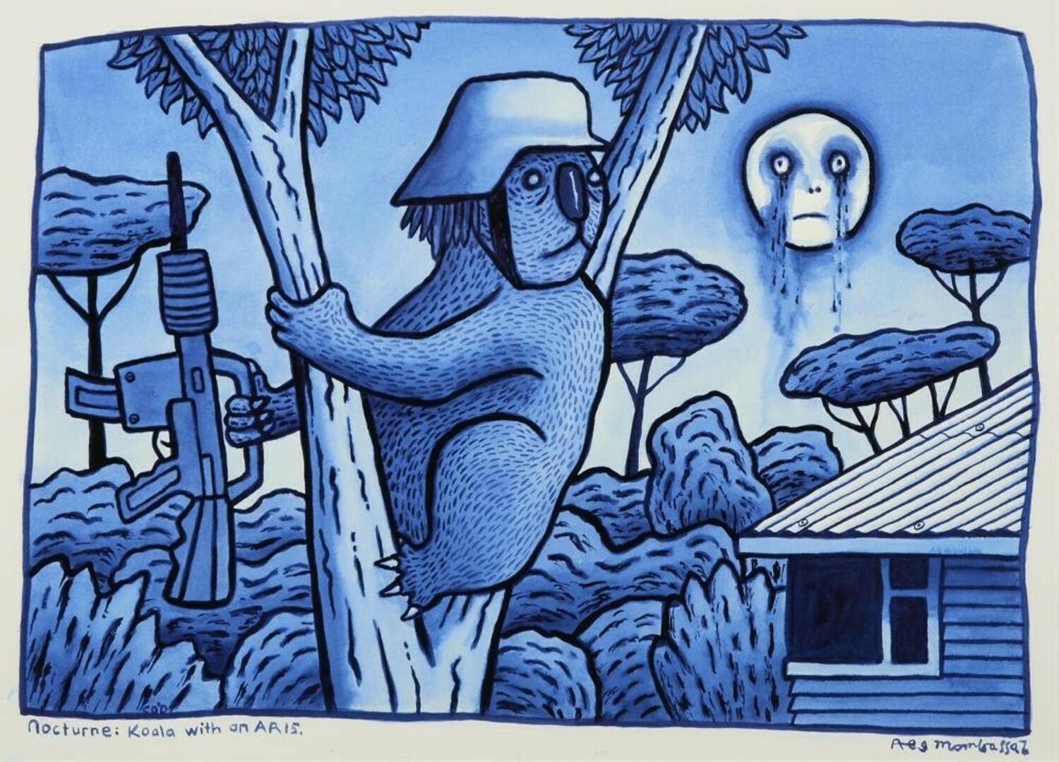 Nocturne: Koala with an AR15